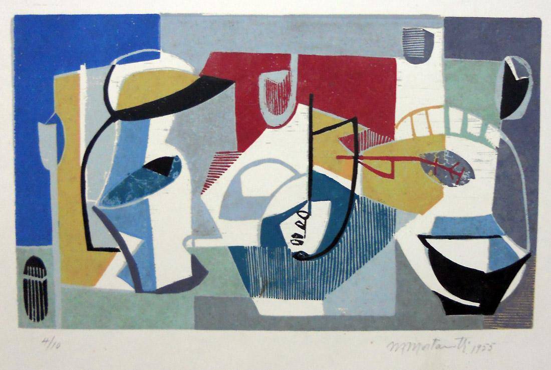 Sin título, 1955. Margarita Mortarotti (1926-1985). Serigrafía.  26 x 43,5 cm. Nº inv. 4271.