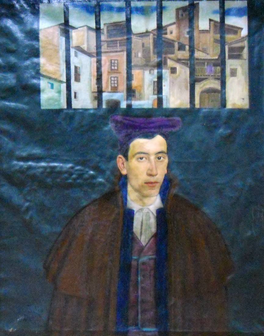 Cisquet de Montblanch. Miguel Viladrich. Óleo sobre tela.  108 x 82 cm. Nº inv. 449.