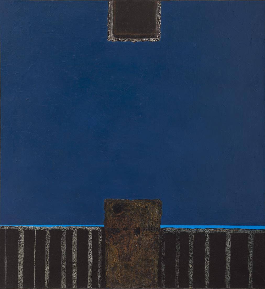 Espacio azul, 1963. Jorge Damiani (1931-2017). Técnica mixta sobre tela.  170 x 158 cm. Nº inv. 4798.