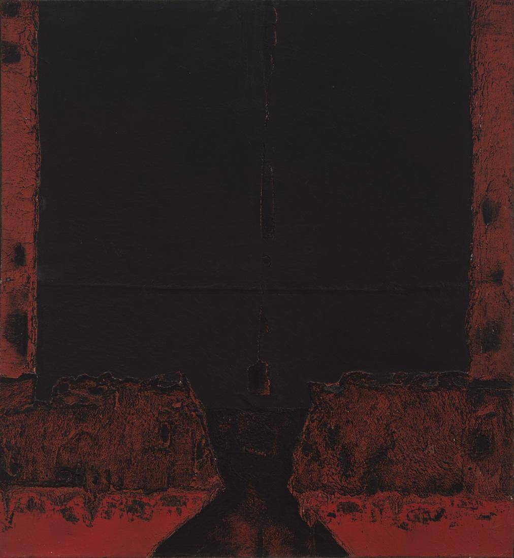 Espacio negro, 1964. Jorge Damiani (1931-2017). Técnica mixta sobre tela.  169 x 156 cm. Nº inv. 4799.