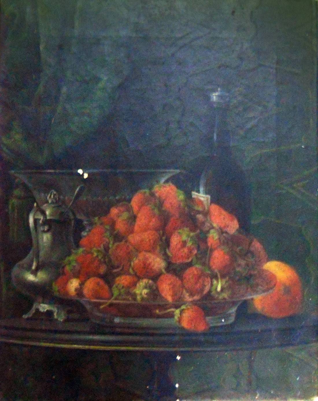 Frutas. José Felipe Parra (1826-1890). Óleo sobre tela.  45 x 36 cm. Nº inv. 48.