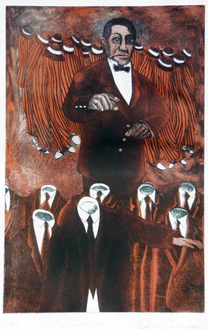 Ni unos ni otros, 2006. Oscar Rodríguez. Grabado.  71 x 54 x  cm. Nº inv. 4895.