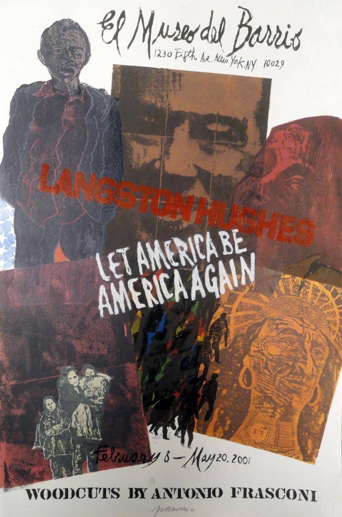 Poster Let America be America again, 2001