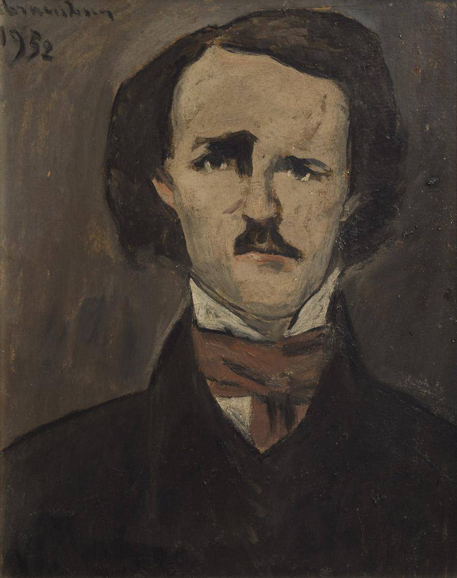 Retrato de Poe, 1952. Horacio Torres (1924-1976). Óleo sobre tela.  50 x 39,5 cm. Nº inv. 5101.