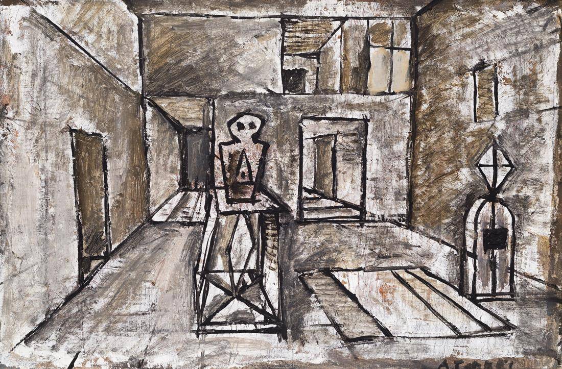 Perspectiva. Augusto Torres (1913-1992). Óleo sobre tela.  48,5 x 32,5 cm. Nº inv. 5102.