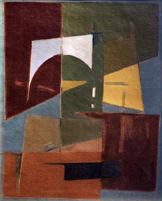 Composición. Norberto Berdía (1899-1983). Óleo sobre tela.  42 x 34 cm. Nº inv. 5195.