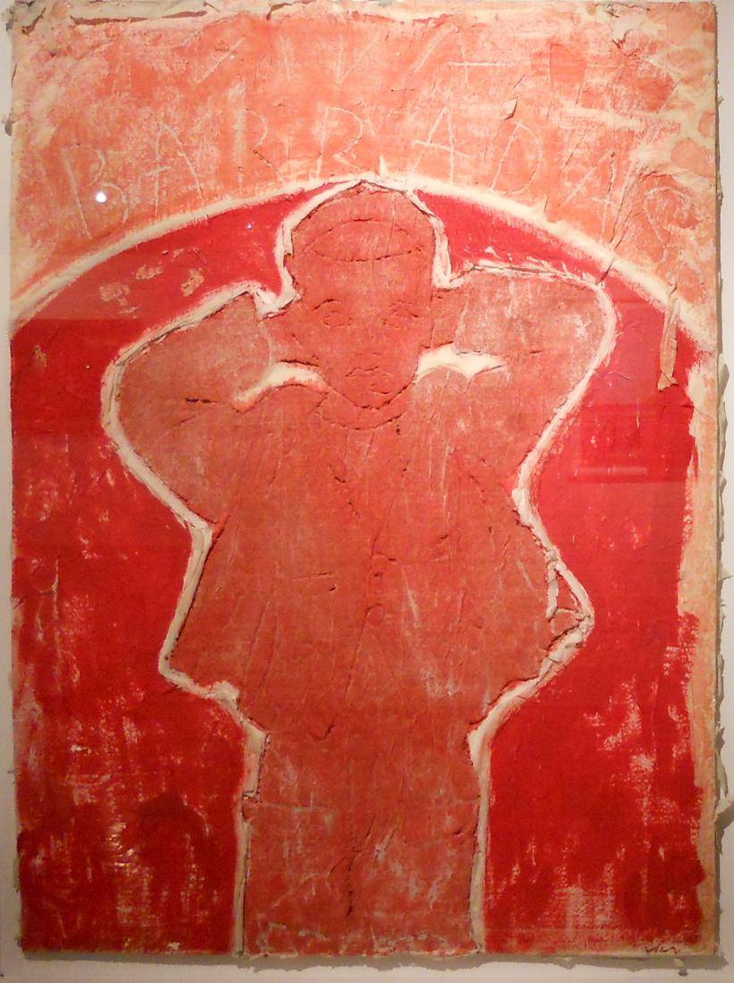 Sobra de Arte, 1990. Ernesto Vila (1936). Témpera y papel sobre poliuretano expandido.  100 x 75 cm. Nº inv. 5208.