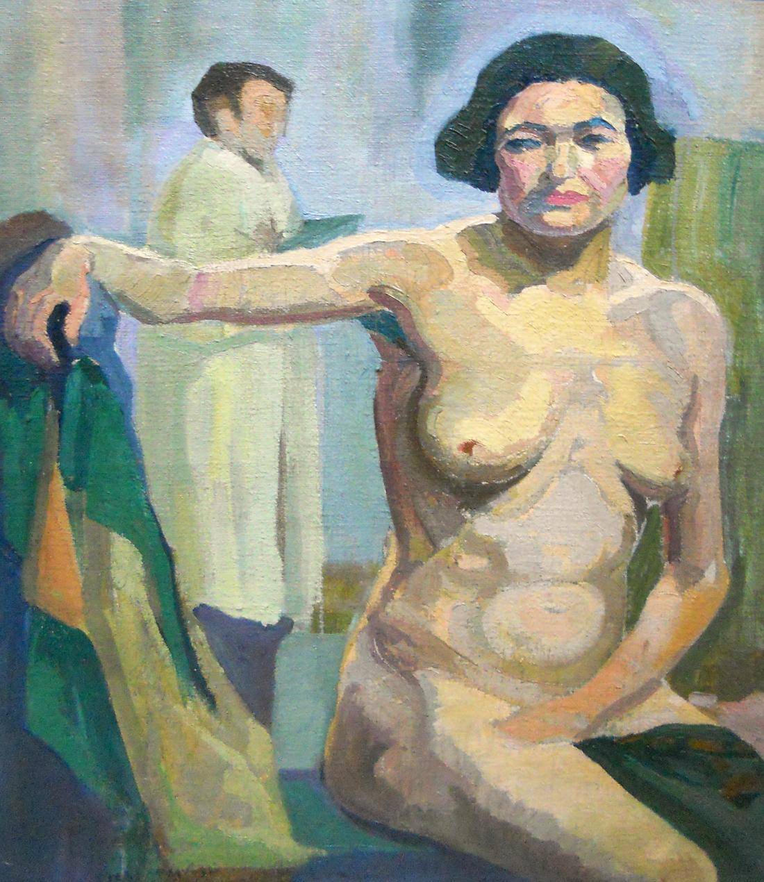 Desnudo. Carlos Prevosti (1896-1955). Óleo sobre tela.  95 x 95 cm. Nº inv. 5282.