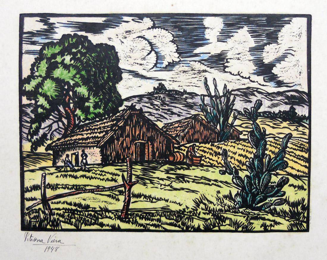 Rancho y ombú, 1948