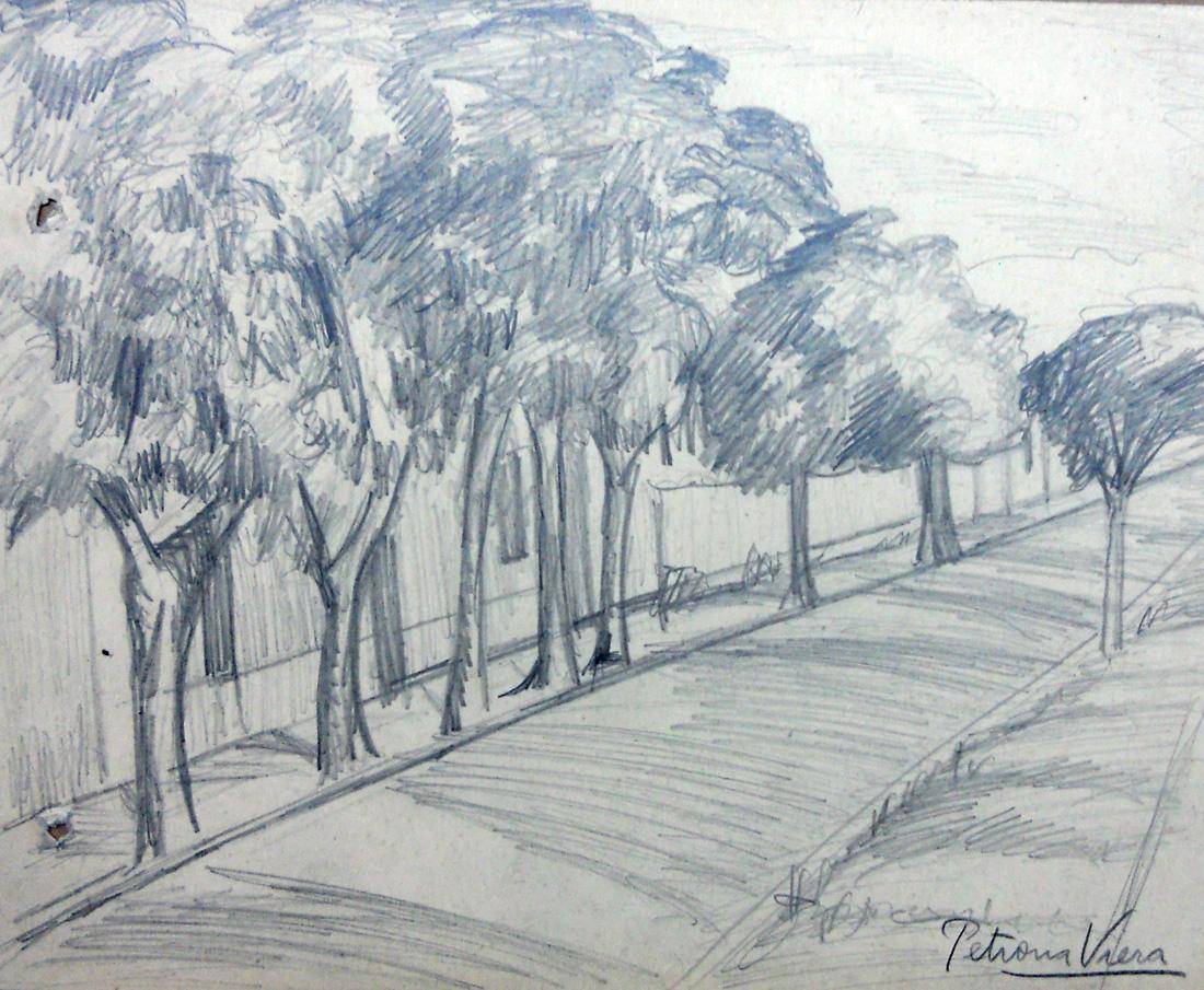 Calle y árboles, 1934
