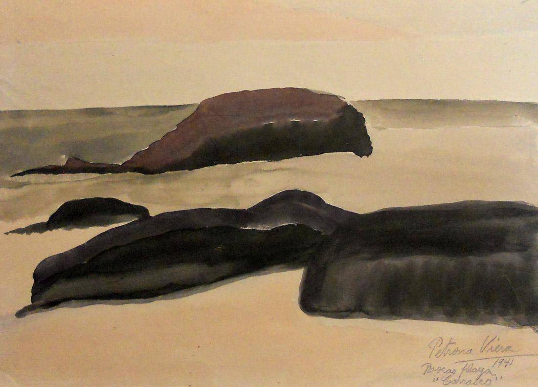 Rocas. Playa Carrasco, 1941