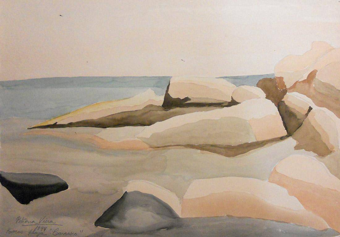 Rocas. Playa Carrasco, 1944
