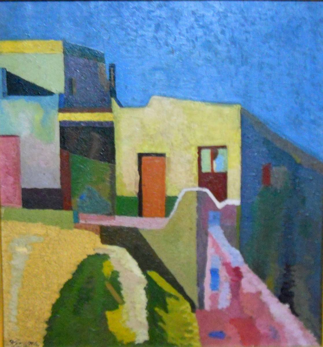 Casas del Barrio Sur . Alfredo De Simone (1892-1950). Óleo sobre tela.  88 x 77,5 cm. Nº inv. 5752.