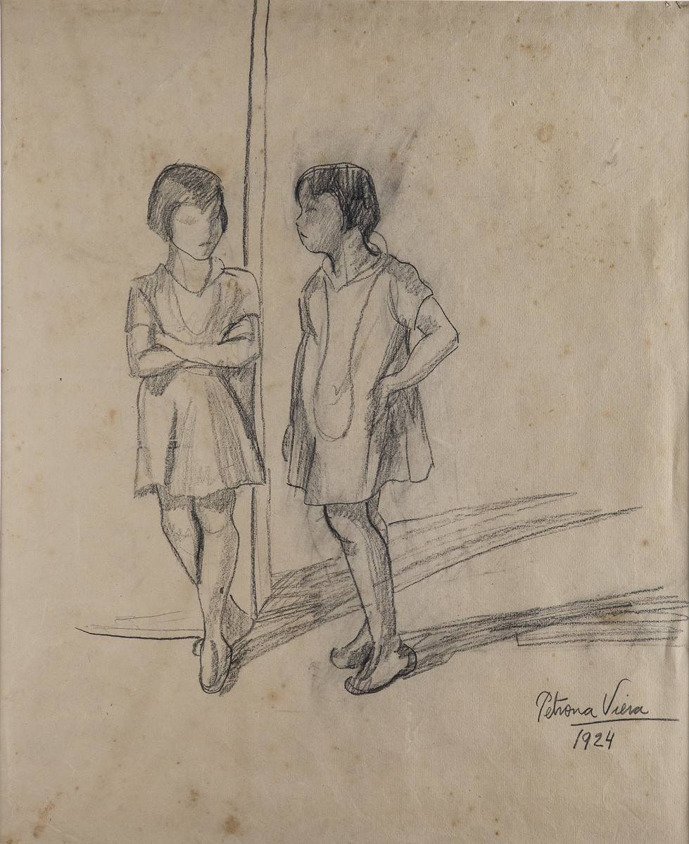 Sin título (niñas de pie), 1924