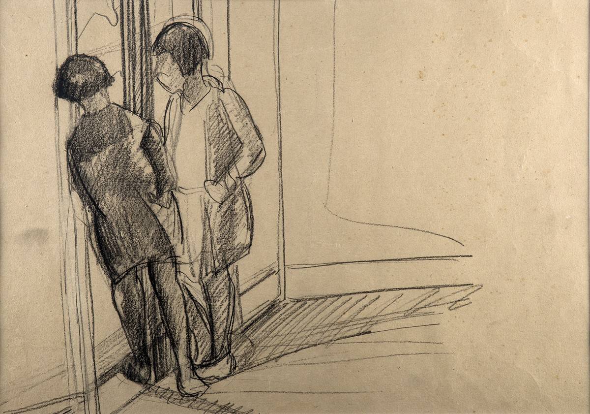 Sin título (2 niñas en la puerta), c.1926