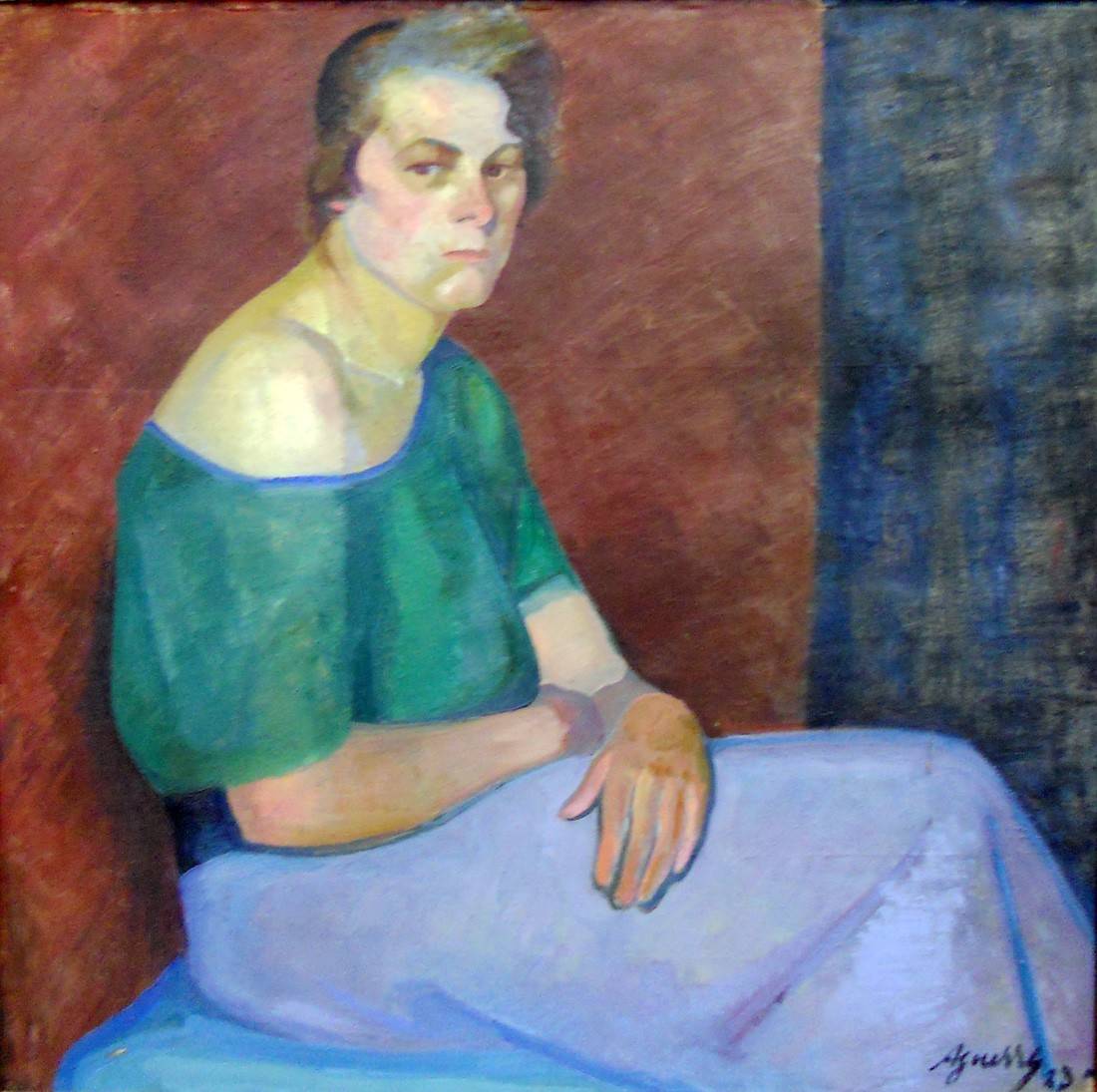 Estudio, 1923. Ricardo L. Aguerre (1897-1967). Óleo sobre tela.  70 x 70 cm. Nº inv. 711.