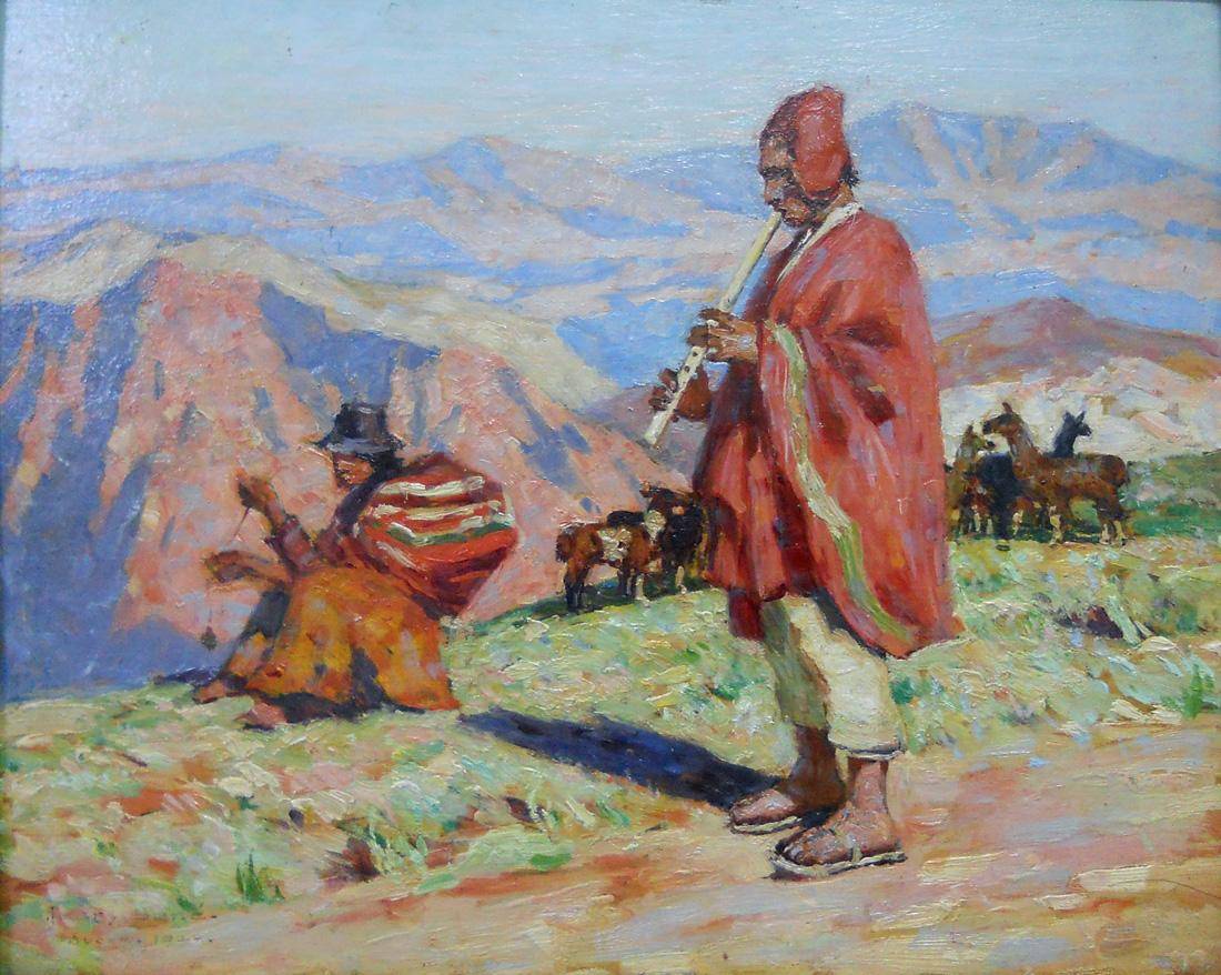 Cerros de Sucre, 1929. Enrique Sene (1889). Óleo sobre tabla.  32 x 41 cm. Nº inv. 759.