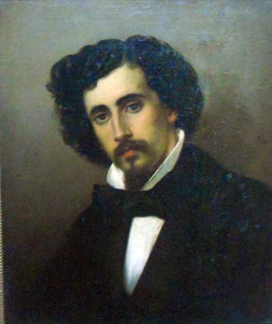Retrato del pintor Eduardo Carbajal, 1857. Stefano Ussi (1822-1901). Óleo sobre tela.  61 x 50 cm. Nº inv. 82.