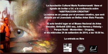  - Conferencia Abstracción Creativa del Prof. Sisto Pascale - Museo Nacional de Artes Visuales
