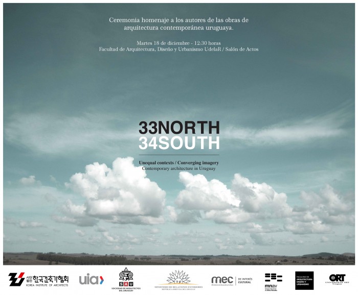  - 33 NORTH / 34 SOUTH: ceremonia homenaje en Facultad de Arquitectura, Diseño y Urbanismo  - Museo Nacional de Artes Visuales