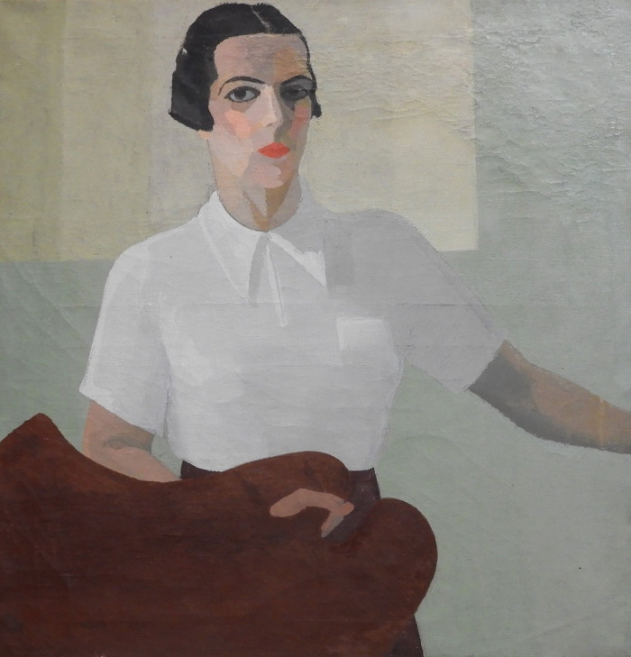 Autorretrato. Petrona Viera (1895-1960). Óleo sobre tela. 91 x 87 cm. Nº inv. 2949. - Colección MNAV - Museo Nacional de Artes Visuales