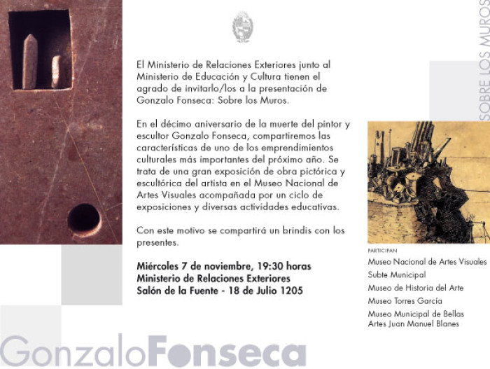  - Sobre los muros - Gonzalo Fonseca - Museo Nacional de Artes Visuales
