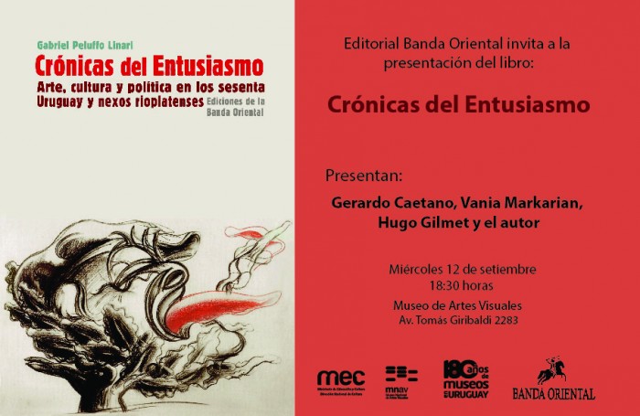  - Presentación del libro: "Crónicas del Entusiasmo" de Gabriel Peluffo Linari - Museo Nacional de Artes Visuales