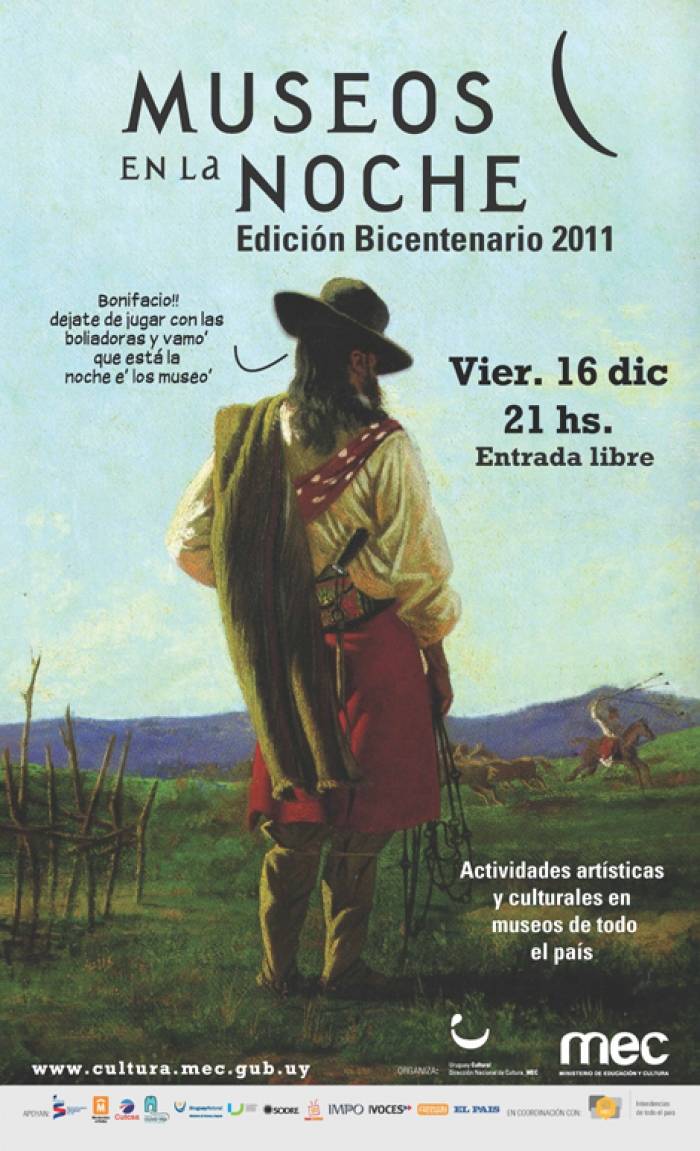 Afiche de la edición 2011 - Museos en la noche 2011 - Museo Nacional de Artes Visuales