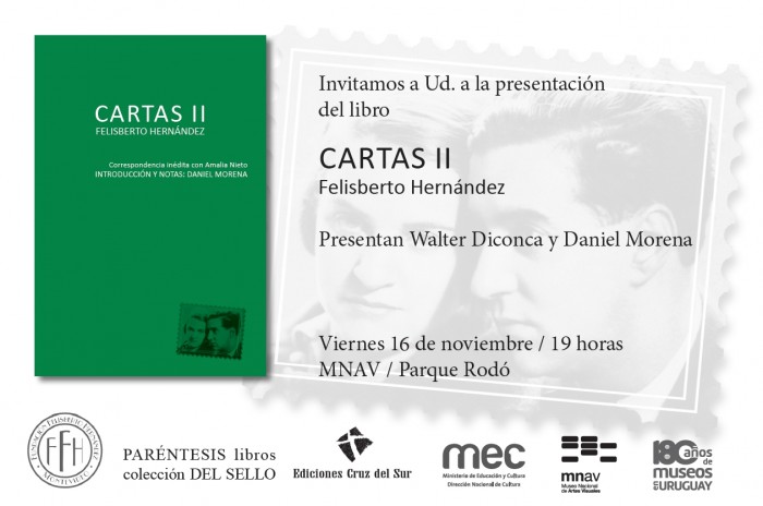  - Presentación del libro "Cartas de Felisberto Hernández" de Daniel Morena - Museo Nacional de Artes Visuales