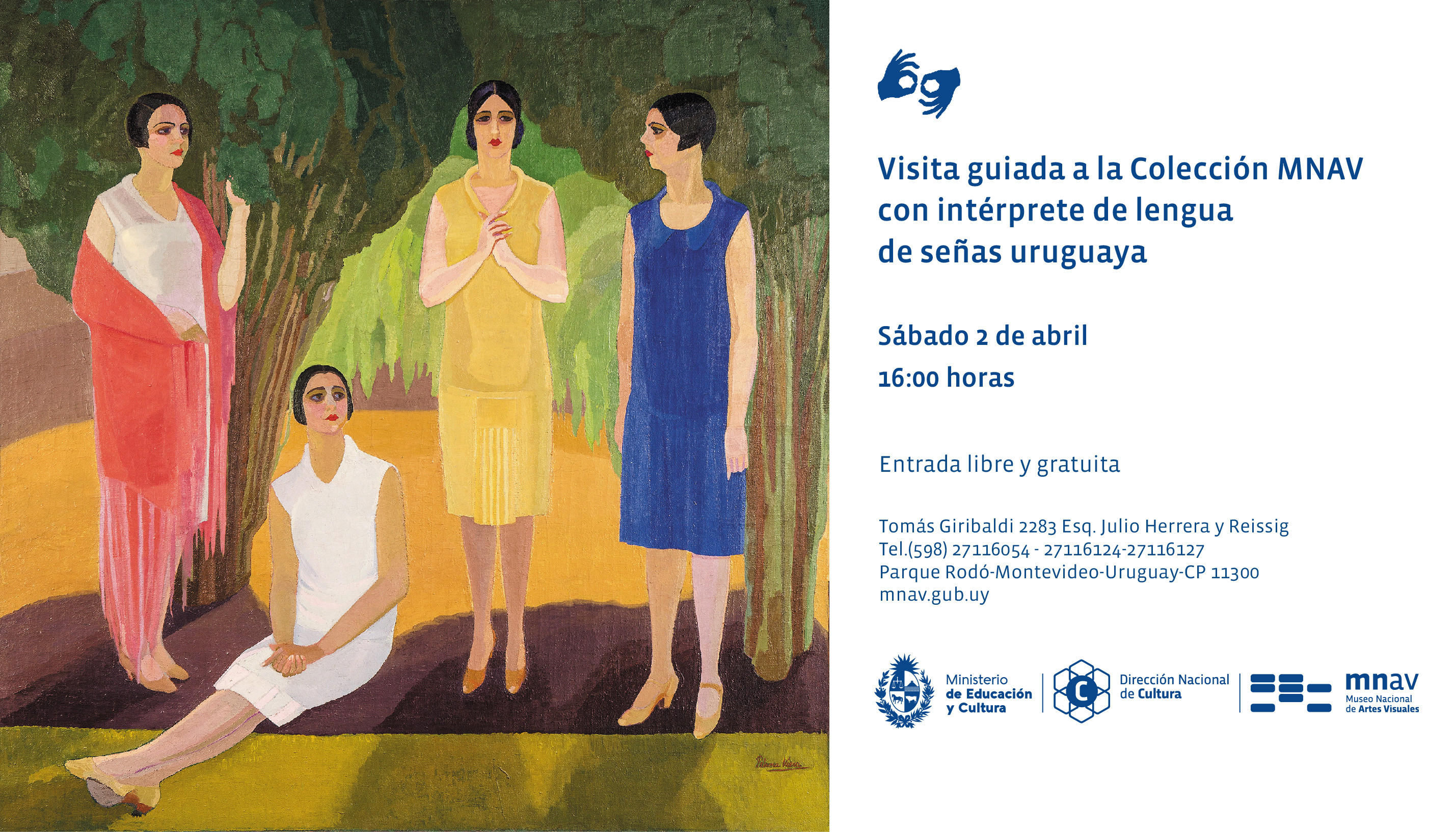 Visita guiada a la exposición Colección MNAV con intérprete de lengua de señas uruguaya