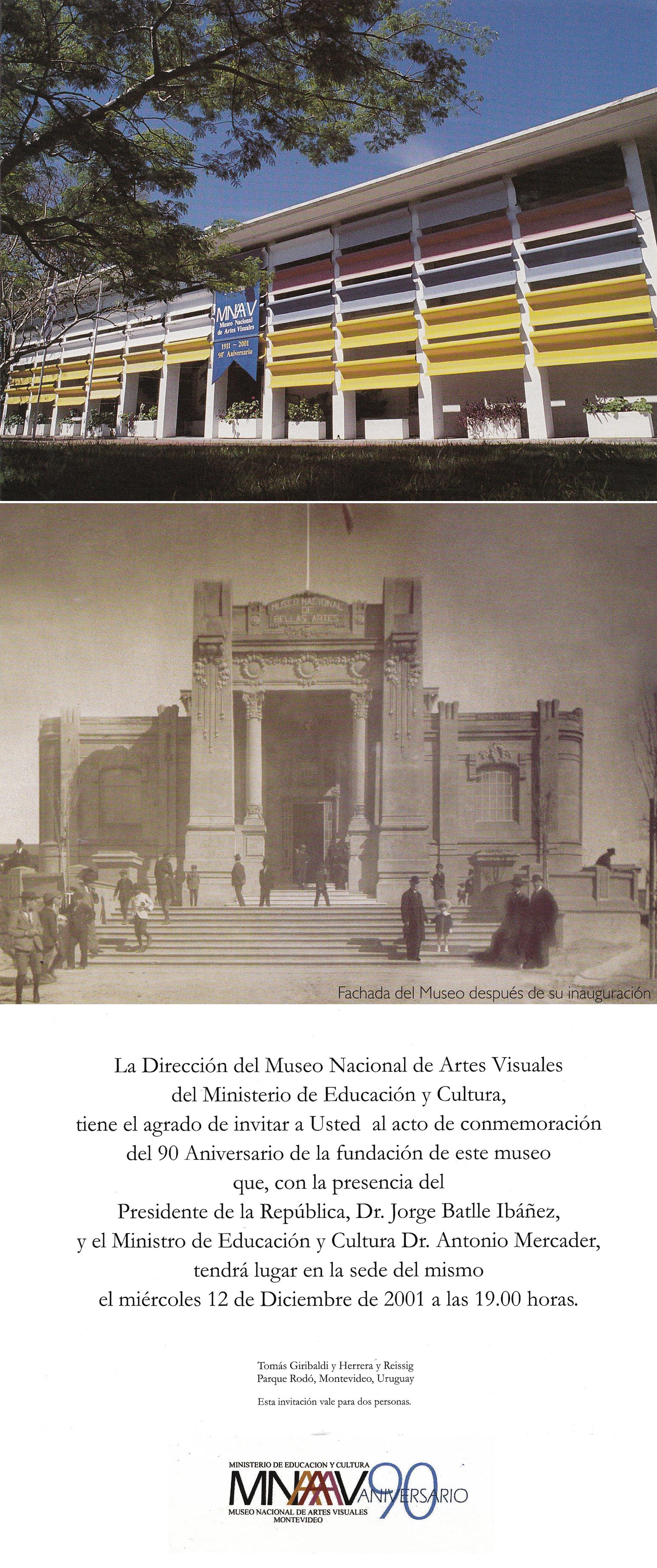 Invitacin - Museo Nacional de Artes Visuales