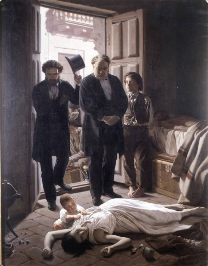 Juan Manuel Blanes (1830-1901), c.1871<br>Óleo sobre Tela<br>230 x 180 cm - Arte y Salud en la Colección MNAV - Día del Patrimonio 2020 - Museo Nacional de Artes Visuales