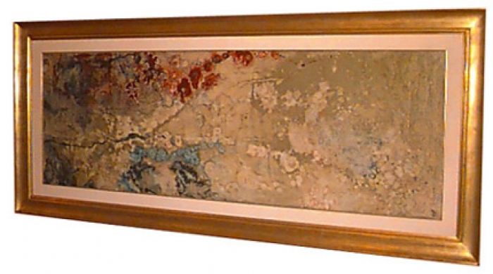 Hoja de biombo, c.1899. Carlos Federico Sáez (1878-1901). Óleo sobre tela. 56,5 x 168 cm. Nº inv. 4781. - Hoja de Biombo de Carlos Federico Sáez - Museo Nacional de Artes Visuales