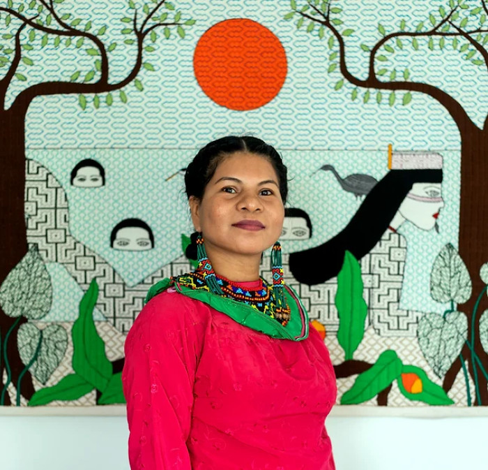 Crédito: Adrián Portugal - Charla: Imaginarios de la Amazonía peruana  - Chonon Bensho en conversación con Roxana Fabius - Museo Nacional de Artes Visuales