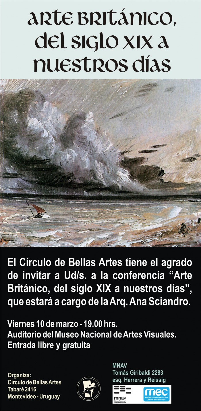 - Conferencia: "Arte Británico, desde el siglo XIX a nuestros días"  - Museo Nacional de Artes Visuales