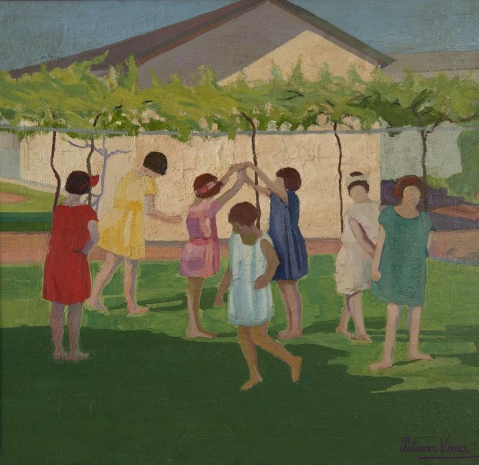 Recreo, c.1924<br>Petrona Viera (1895-1960)<br>Óleo - Tela<br>86 x 90 cm - Colección MNAV - Museo Nacional de Artes Visuales