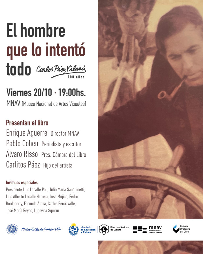  - Presentación del libro: El hombre que lo intentó todo - Carlos Páez Vilaró - Museo Nacional de Artes Visuales