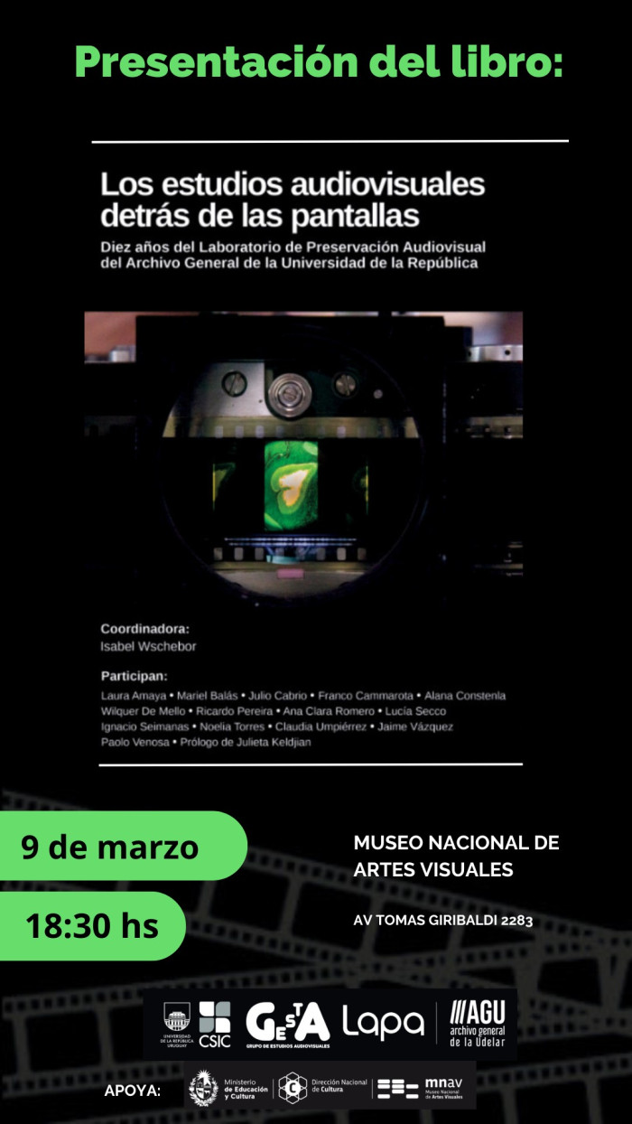 - Presentación del libro: Los estudios audiovisuales detrás de las pantallas - Museo Nacional de Artes Visuales