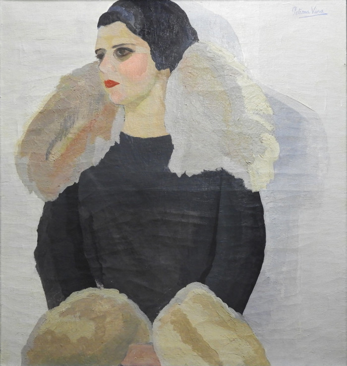 Retrato Srta. Luisa "Lucha" Viera. Petrona Viera (1895-1960). Óleo sobre tela. 98 x 91 cm. Nº inv. 2946. - Petrona en su casa: arte, historia y memoria en Casa Viera - Museo Nacional de Artes Visuales