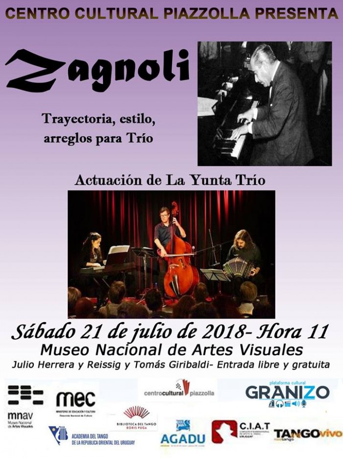  - Tango en el Museo - César Zagnoli - La Yunta Trío en vivo - Museo Nacional de Artes Visuales