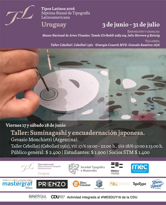  - Taller: Suminagashi y encuadernación japonesa (día 1 y 2) - Museo Nacional de Artes Visuales