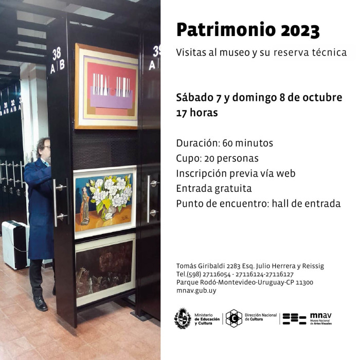  - Visitas guiadas al museo y su reserva técnica - Día del Patrimonio 2023 - Museo Nacional de Artes Visuales