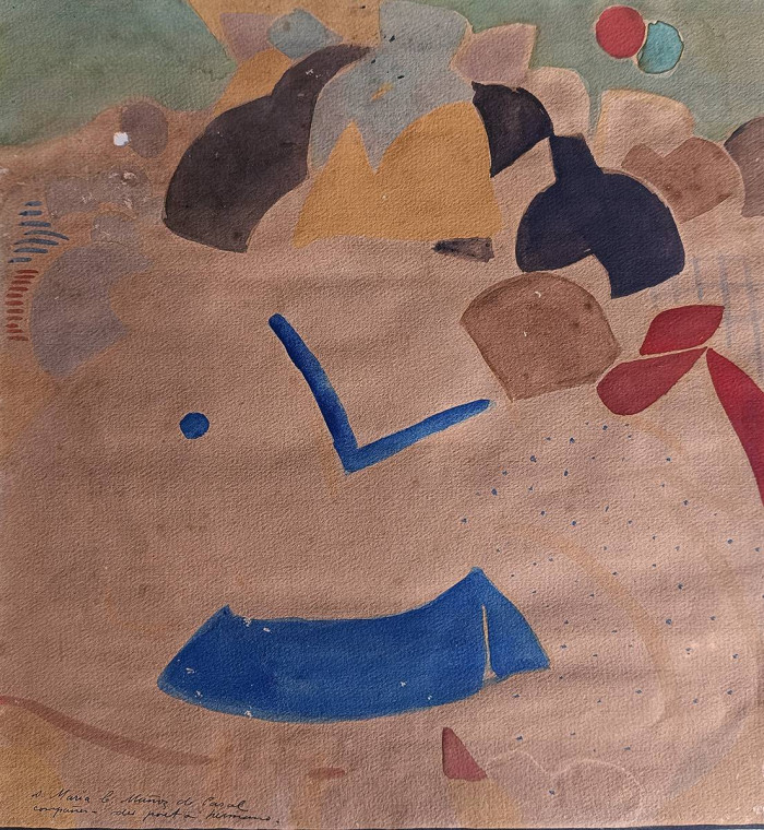 Ronda de niñas, s/f. Rafael Barradas (1890-1929). Acuarela sobre papel. 34 x 31 cm. Nº inv. 6939. - El MNAV recibe donación de obras de Rafael Barradas - Museo Nacional de Artes Visuales