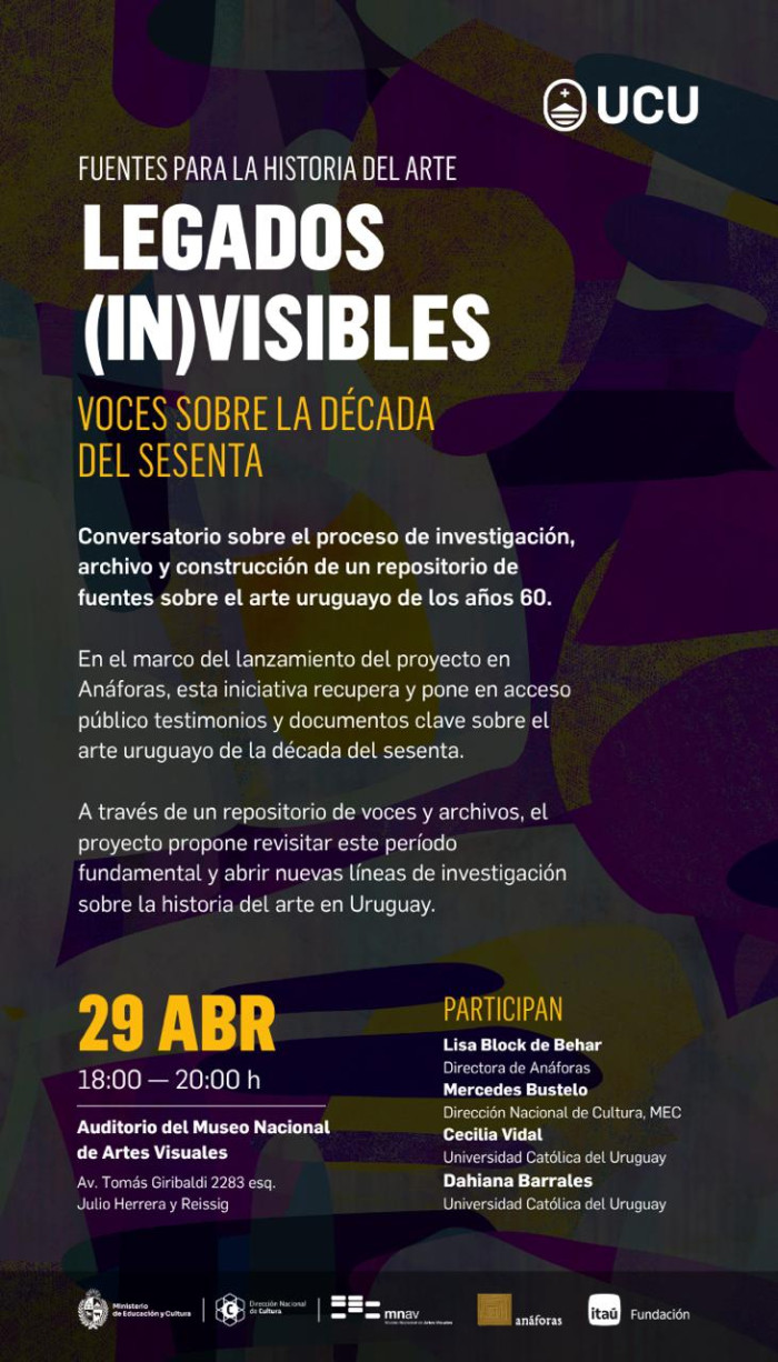  - Presentación interinstitucional de Fuentes para la historia del arte: Legados (in)visibles - Museo Nacional de Artes Visuales