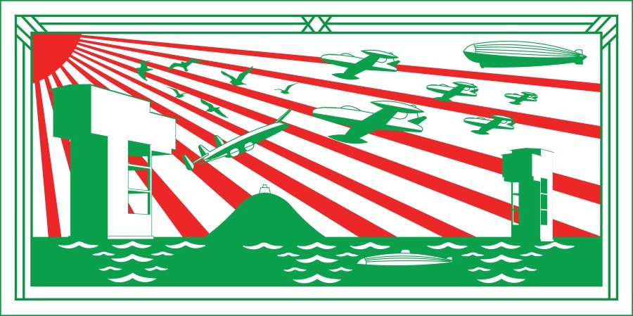 Y Garibaldi. Como Hablaba el Español?<br>Isla de las Ratas. Momentos preliminares<br>Panel impreso. 2.00 x 4.00<br>2016 - Victor Lema Riqué - La vida de las personas extraordinarias - Museo Nacional de Artes Visuales