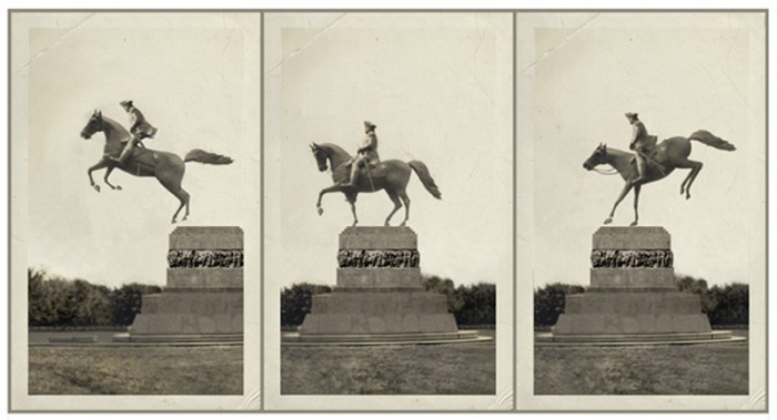 Alberto Lastreto Prieto<br><i>El Prócer</i><br>Video<br>3' 51'' - Prólogo contemporáneo para una colección moderna - BIENALSUR - Museo Nacional de Artes Visuales